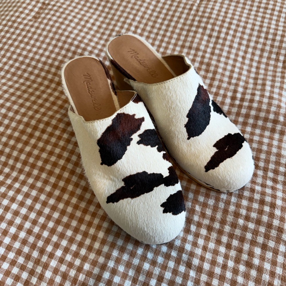 Madewell Cowhide Pattern Mules